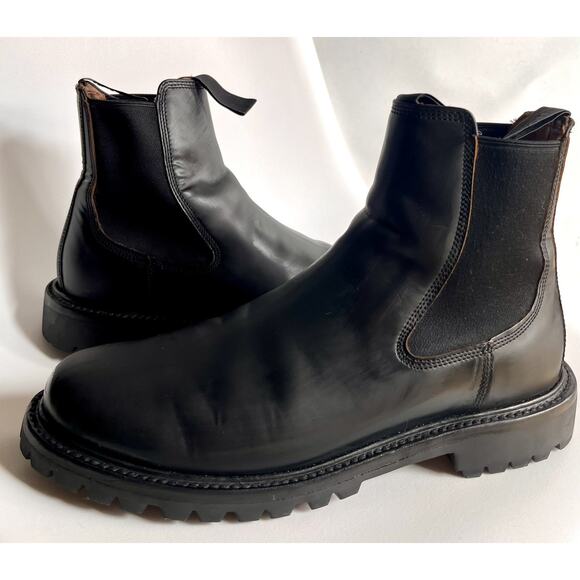 Rhodes Boone Lug Chelsea Boot Mens 10 Black Leather Vibram Sole Unworn Defect main image 5